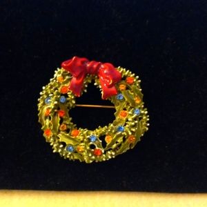 Christmas wreath Brooch by ART